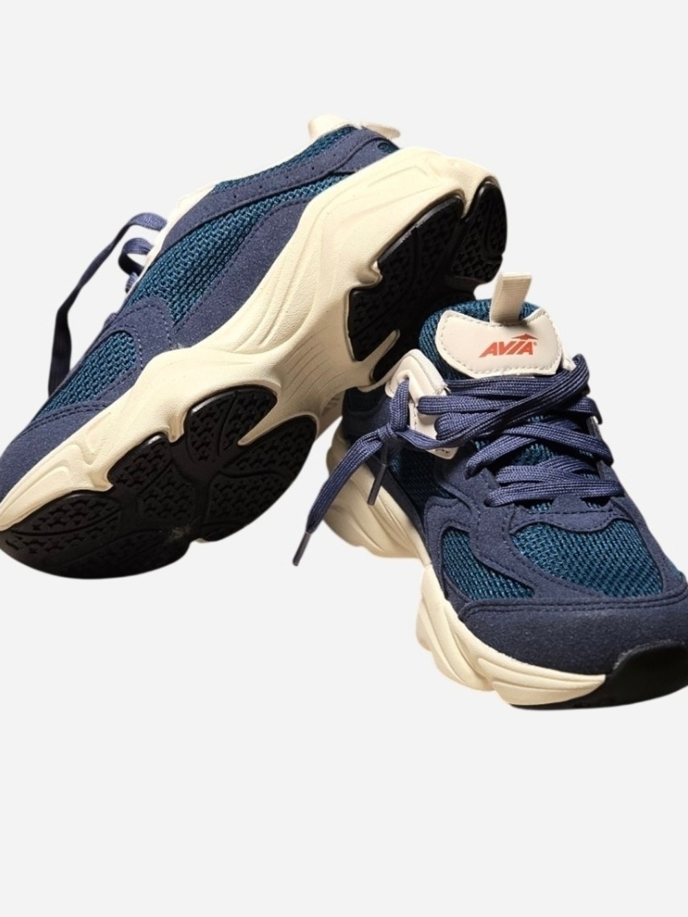 Avia Kids Navy Teal Cream Chunky Sneakers